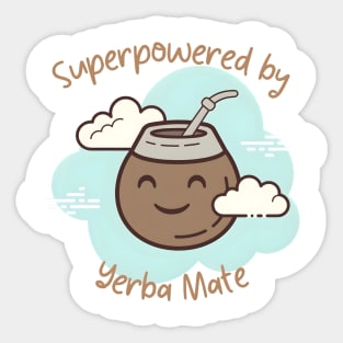 Superpowered by Yerba Mate v2 Sticker